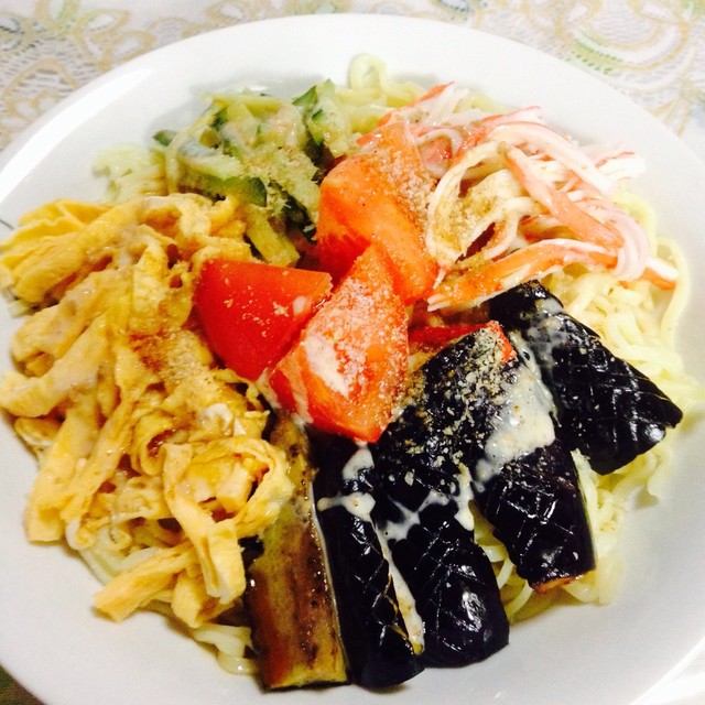 揚げ茄子ウマウマ冷やし中華 レシピ 作り方 By 団子4兄弟 クックパッド 簡単おいしいみんなのレシピが360万品
