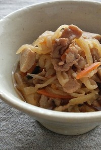 切干大根と高野豆腐と豚肉の煮物
