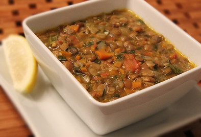 レンズ豆のスープ（ヴィーガン）の写真
