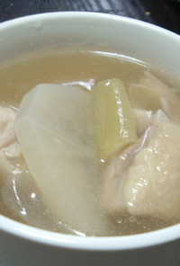 からだ温まる鳥肉と生姜のスープ