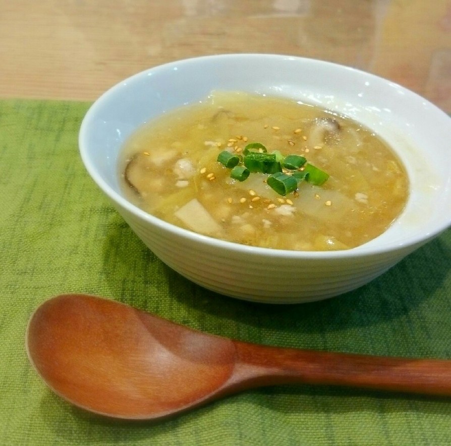とろ旨♡白菜と鶏挽肉の中華スープ♡の画像