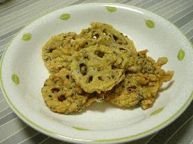 カレー風味のレンコン揚げ