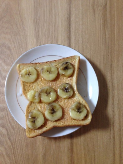 ピーナッツバナナトーストの写真