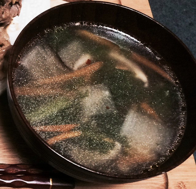 わさび菜の中華スープの画像