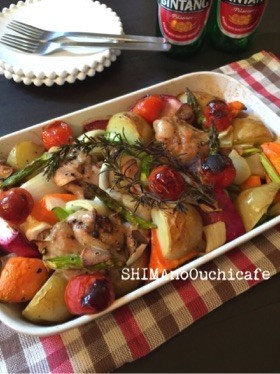 鶏肉と野菜のペッパーオーブン焼き