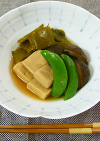 旬の味！高野豆腐と茎わかめの煮物