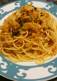 ◆ツナとほうれん草のトマトスパゲッティ◆