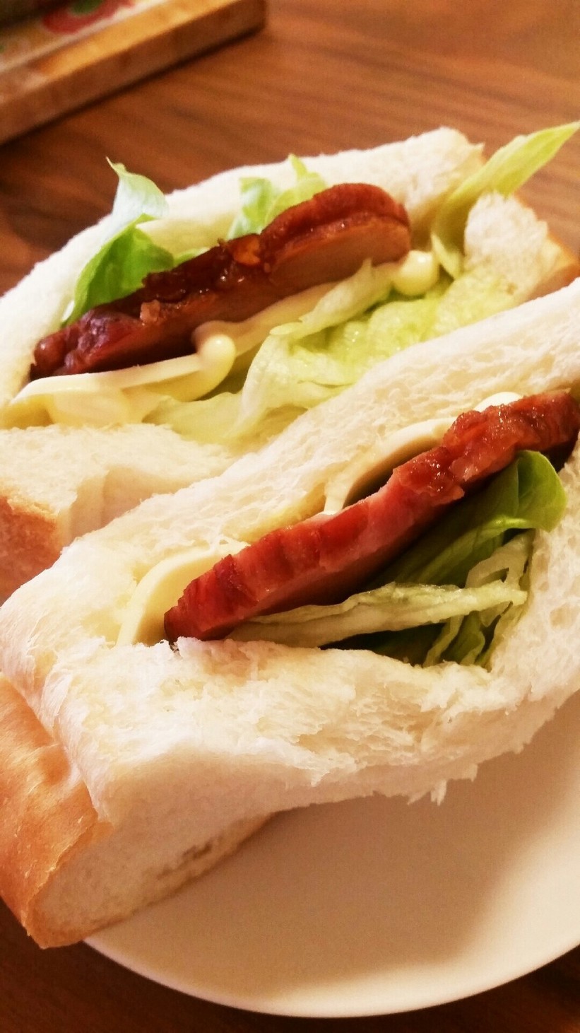簡単☆焼き豚とチーズのサンドイッチの画像