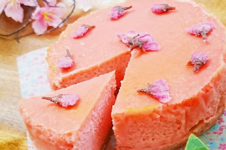 簡単 桜ニューヨークチーズケーキ レシピ 作り方 By Ayakoooooo クックパッド
