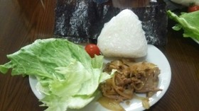 豚コマでレタス巻きランチ