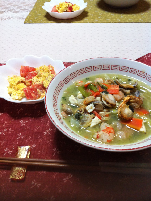 海鮮煮込み麺の献立2月24日の画像