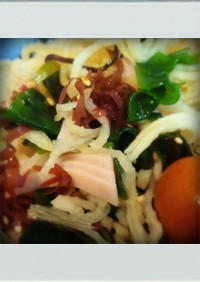 ■簡単お弁当■海藻と切干大根サラダ減量昼