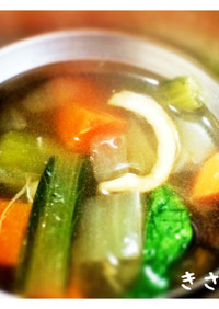 【スープジャー】小松菜とにんじんのスープ