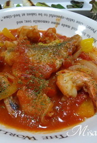 海老と鱈のトマト煮