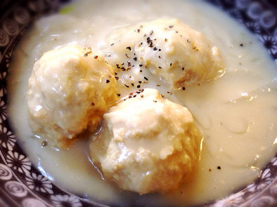 鶏むね豆腐ボールのダイエット豆乳シチューの写真