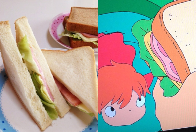 再現！ポニョのサンドイッチの画像