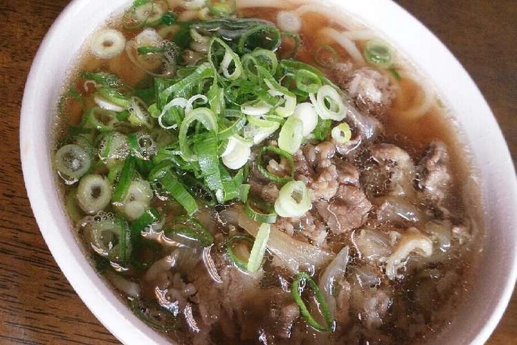 牛丼をリメイク 肉うどん レシピ 作り方 By るっちねーさん クックパッド