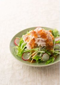 さっぱりヘルシー☆豚肉と水菜のサラダ