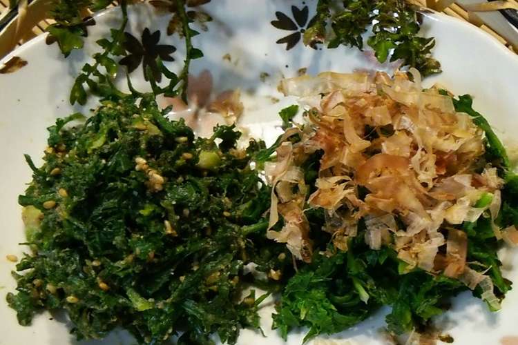 春の香り なずなのお浸し花鰹 胡麻和え レシピ 作り方 By たぬぴぃ クックパッド