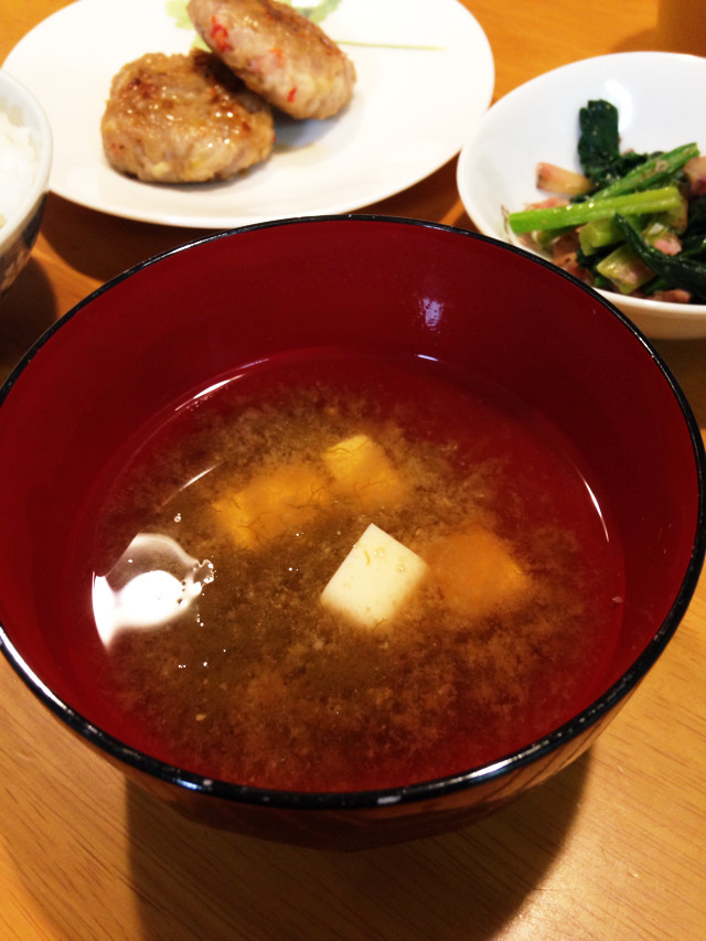 柚子豆腐ともずくの味噌汁の画像