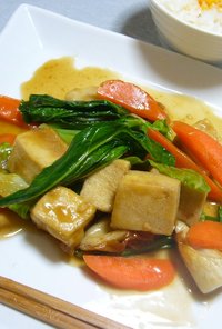 高野豆腐と野菜の中華風炒め