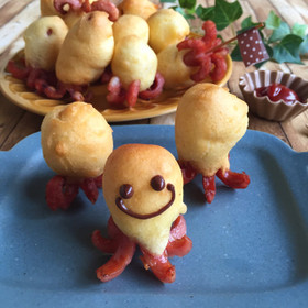HMで簡単*ウインナーアメリカンドッグ君