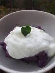 紫芋のデザート(ON ヨーグルト)の画像