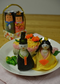 ひな祭りに！おひなさま寿司と菱形押し寿司