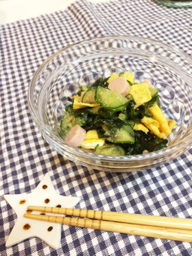 さっぱり♡玉子と魚肉ソーセージ入り酢の物