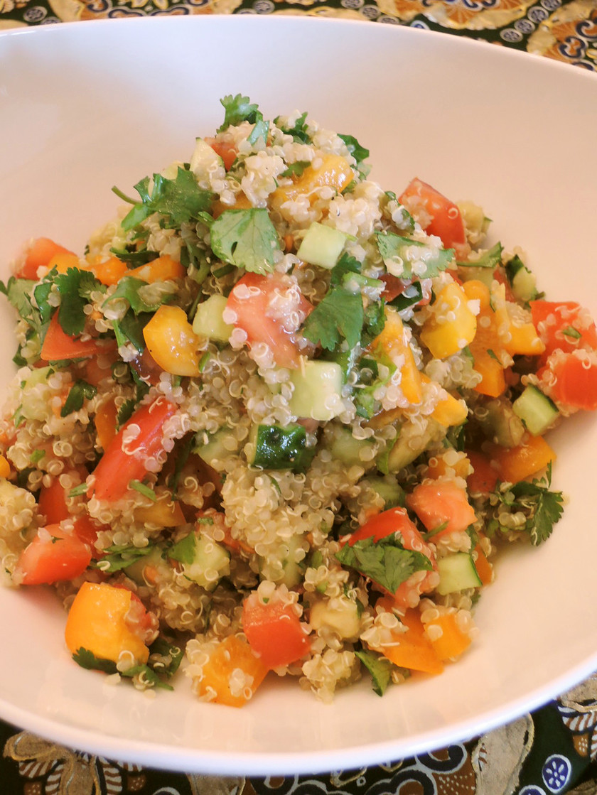 インドのキヌアサラダのレシピ