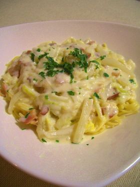 簡単10分で☆白菜クリームスパゲティ