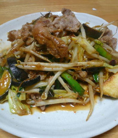 豚肉とナスの味噌野菜炒めの写真