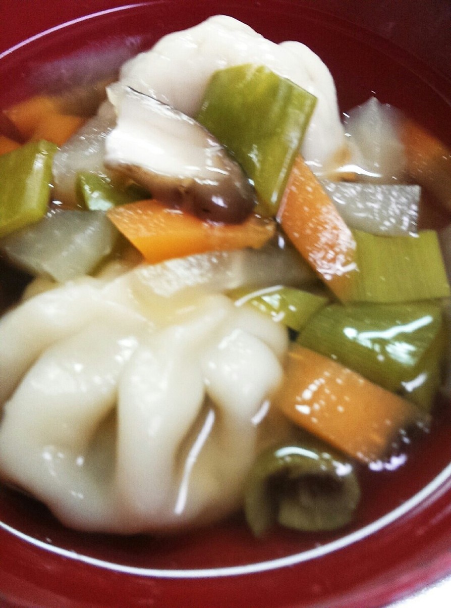 小龍包と野菜のあつあつ中華スープ♪の画像