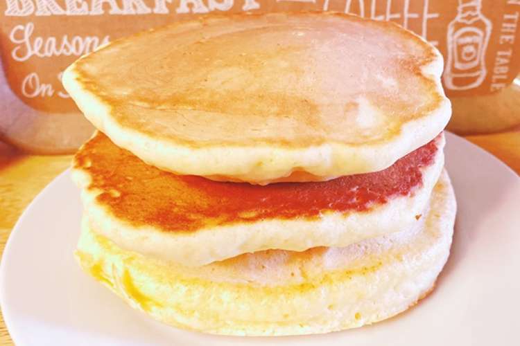 材料そのまま 分厚いホットケーキ レシピ 作り方 By はなとさわ クックパッド