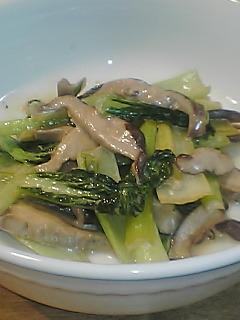 ◎小松菜と椎茸のオイマヨ炒めの画像