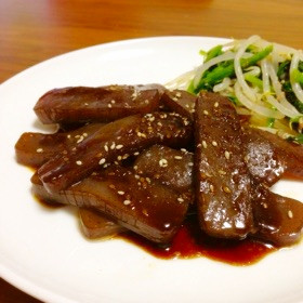 簡単節約♪焼肉風こんにゃくステーキ