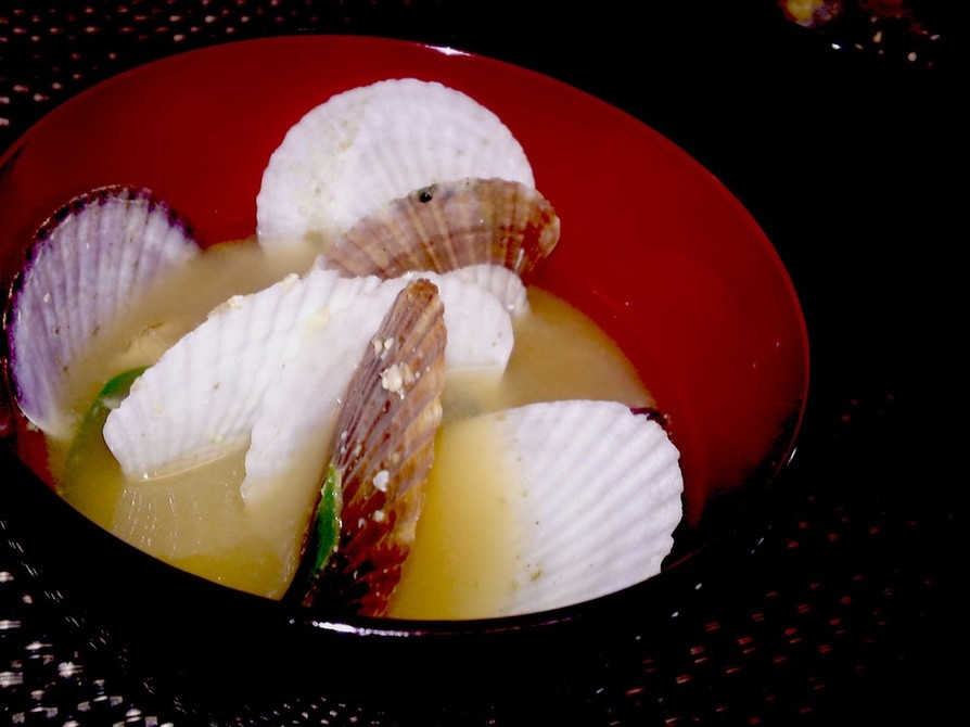 旨い★安い【ホタテ稚貝の味噌汁】(^^♪の画像
