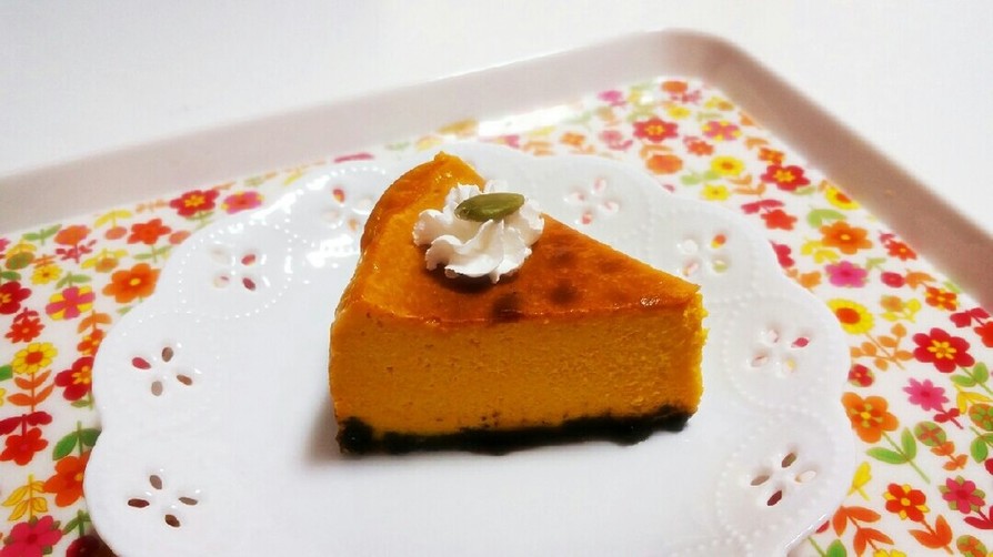 万次郎かぼちゃとヨーグルトでチーズケーキの画像