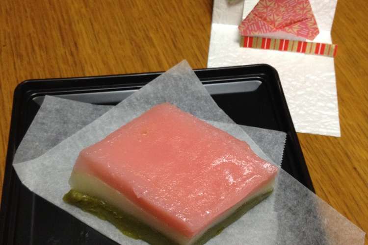 材料は小麦粉と砂糖だけ ひな祭り用菱餅 レシピ 作り方 By Atsukocafe クックパッド