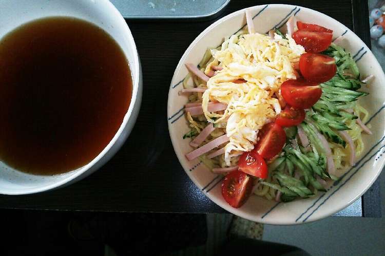 マルちゃん正麺冷やし中華 つけ麺風 レシピ 作り方 By ど素人かんず クックパッド 簡単おいしいみんなのレシピが356万品