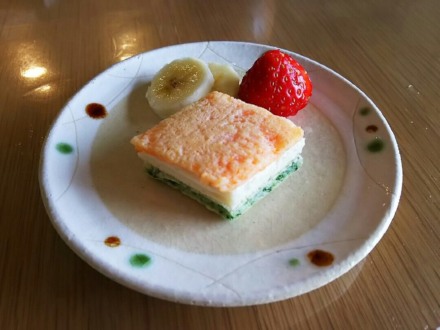 離乳食☆菱餅風パンケーキ(小麦&卵ｱﾚ)の画像