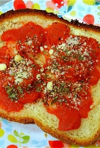 トマト缶deピザ風食パン◎