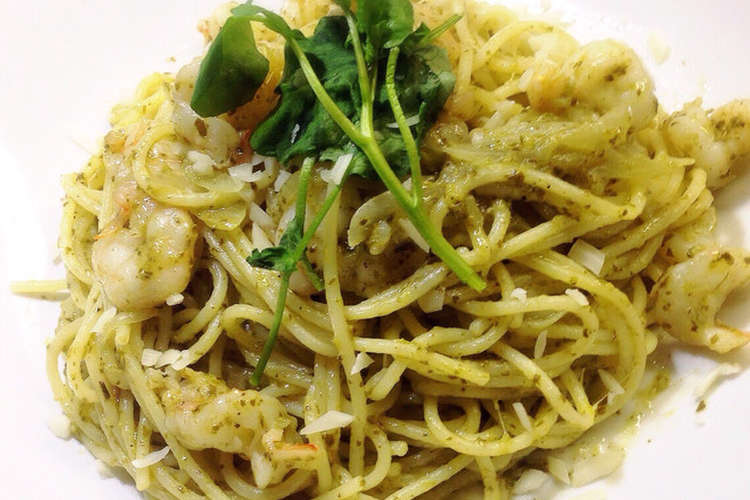 海老のジェノベーゼパスタ レシピ 作り方 By あんにん クックパッド 簡単おいしいみんなのレシピが356万品