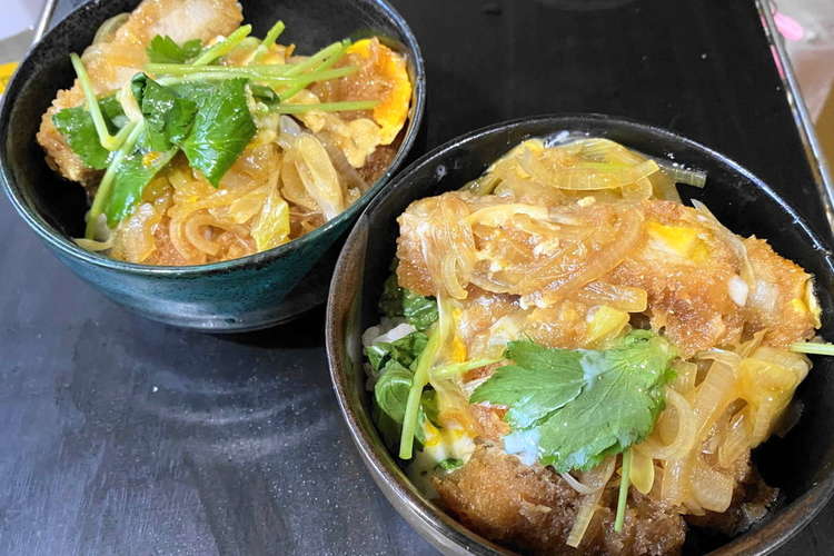 昆布つゆdeカツ丼 煮カツ レシピ 作り方 By Hatchan クックパッド 簡単おいしいみんなのレシピが360万品