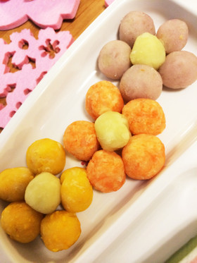 離乳食で簡単ひな祭り☆お花のお団子