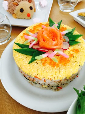 イベントに、簡単ちらし寿司ケーキ。
