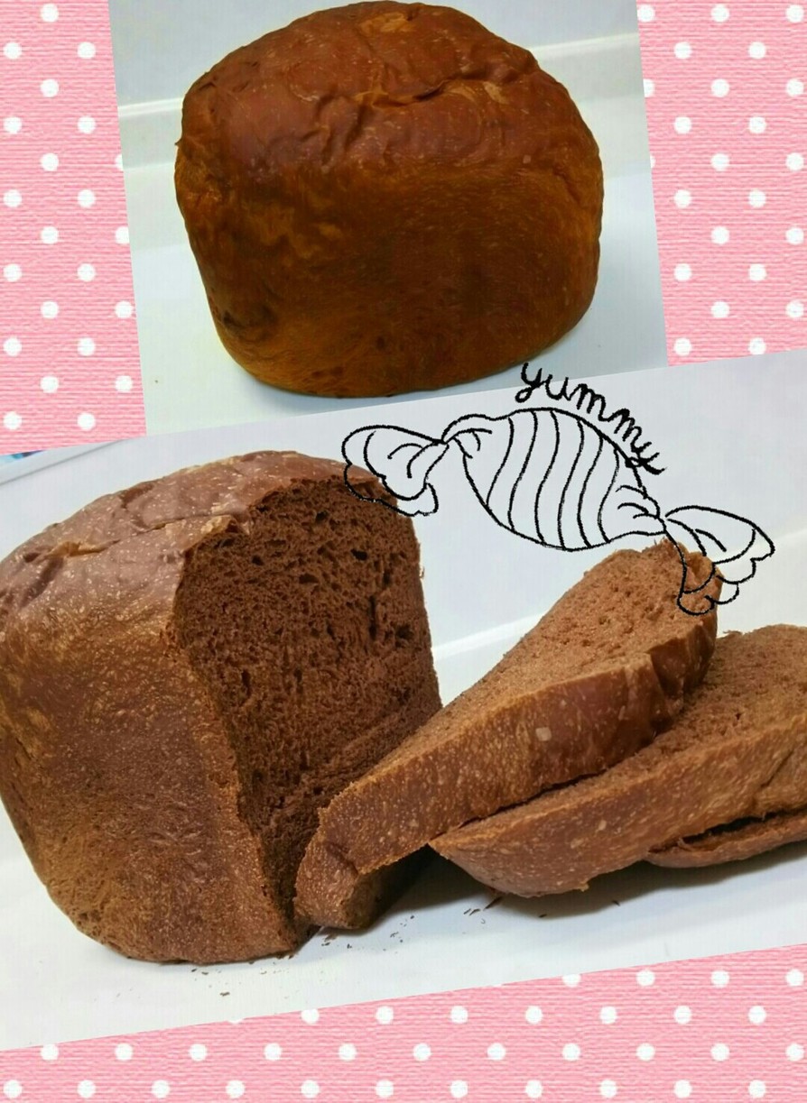 ♡ フワフワしっかりココア味の食パン♡ の画像