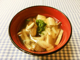 味噌汁にえごま油を入れるだけ~♪