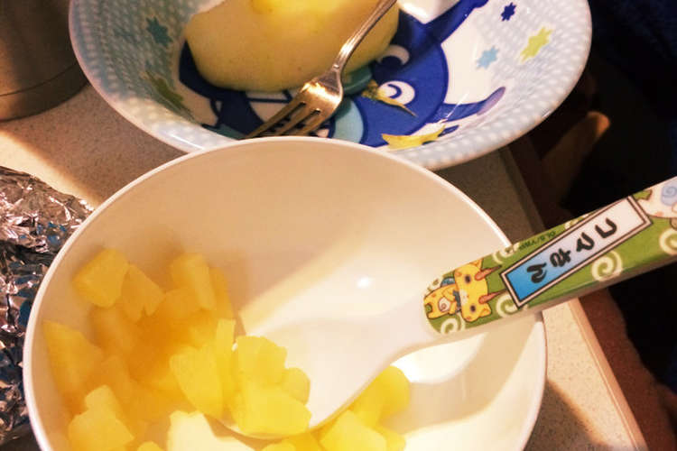 レンジで1分 離乳食中期に角切りリンゴ レシピ 作り方 By メガパイン クックパッド 簡単おいしいみんなのレシピが360万品