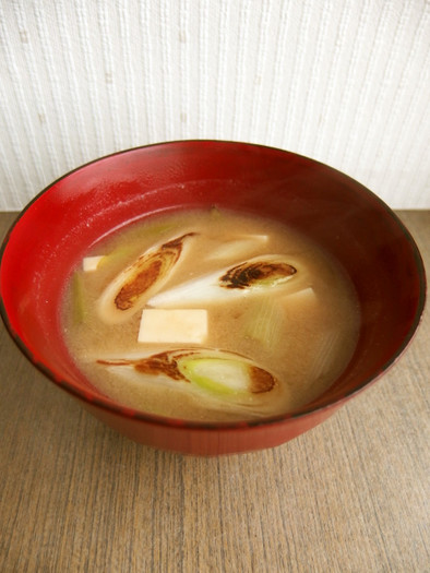 焼き葱と豆腐のコク旨お味噌汁＊の写真